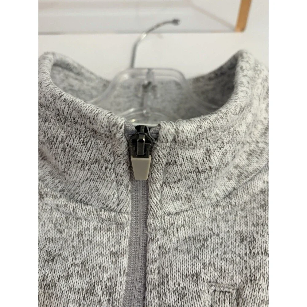 Eddie Bauer Men's Pullover Top Long Sleeve 1/4 Zip Light Gray Heather Size Large